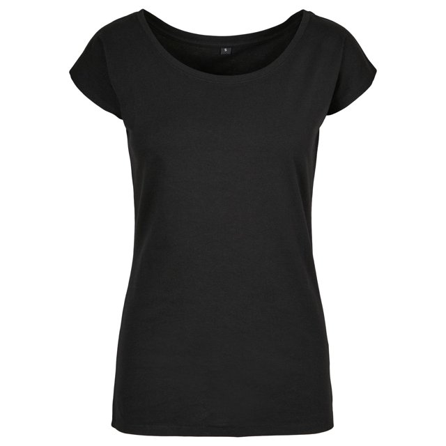 Build Your Brand Womens Wide Neck T-Shirt