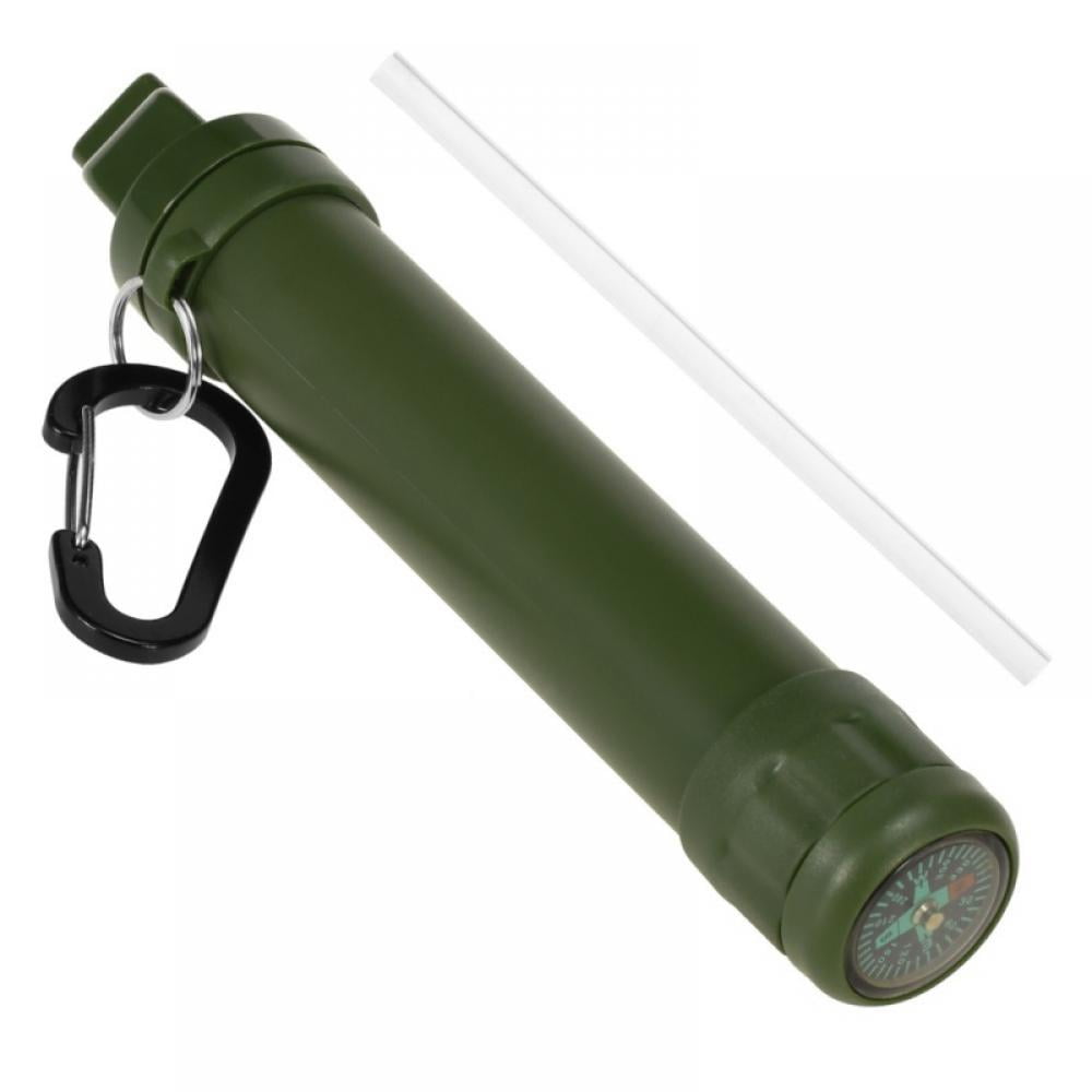 Personal Water Filter Straw - Ultra Water Purifier for Camping Gear, Survival Kit, Hurricane Supplies, Hiking Gear, Bug Out Bag, Emergency Kit, Vacation and Backpacking Gear, Green