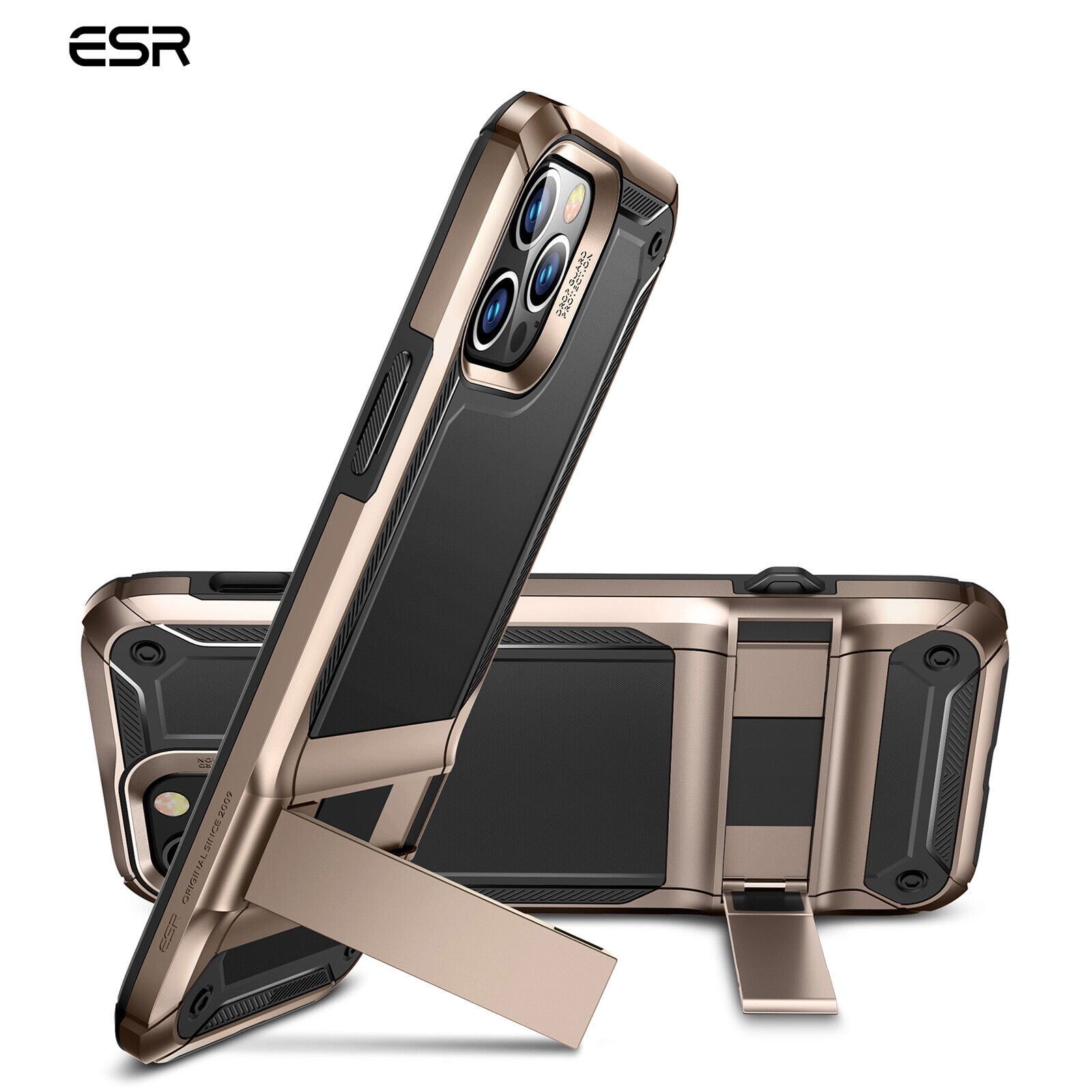 ESR Kickstand Case for iPhone 12 and iPhone 12 Pro, Tough Military