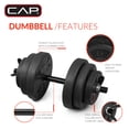 thumbnail image 4 of CAP Barbell 50 lb Adjustable Vinyl Dumbbell Set, 4 of 7