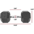 thumbnail image 2 of WF Athletic Supply Rubber Coated Solid Steel Cast-Iron Pair Dumbbells, Rubber Hex dumbbells, Hex Weights dumbbells for Muscle Toning, Full Body Workout, Home Gym Dumbbells, Pair, 2 of 9
