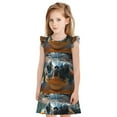 thumbnail image 1 of Fotbe Realistic Cute Sea Turtle Vestido de Dormir para Niñas de 3 a 10 Años, Mangas Cortas, Estilo Princesa, Pijama Camisón con Mangas Voladas-X-Large, 1 of 6