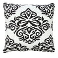 thumbnail image 4 of Ox Bay 20" x 20" Machine-Made White/ Black Medallion Cotton Blend Pillow Cover, 4 of 9