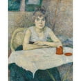 thumbnail image 3 of Toulouse-Lautrec, Henri de 15x18 Black Modern Framed Museum Art Print Titled - Young woman at a table, Poudre de riz, 3 of 5