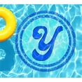 thumbnail image 2 of Slick Woody's 5' Monogram Tilted Letter Y Vinyl Underwater Pool Tattoo in Blue, 2 of 2