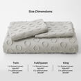 thumbnail image 5 of Peace Nest Clipped Jacquard Geometric Duvet Cover & Pillowcase Set, Light Gray/Circle, Full/Queen Size, 5 of 7
