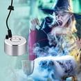 thumbnail image 2 of 1 Pcs Mist Maker Fogger Small Ultrasonic Fog Machine Fountain Halloween Cauldron Mister Fogger Water Garden Pond Foggers Air Humidifier with 12 LED Light Flashes for Party$$Garden & Patio, 2 of 7