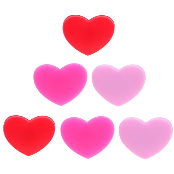 CIMAXIC Heart-Shaped Soft Silicone Shock Absorbers for Rackets, 6 Pieces, Dampeners for Tennis and Badminton