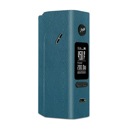 Skin Decal For Wismec Reuleaux Rx 2/3 Vape Mod / Blue Teal Leather Pattern