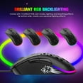 thumbnail image 6 of MAGIC-REFINER D19 Wired Gaming Mouse, 12,000 DPI Ergonomic Mouse with 7 Programmable Buttons, 12K Optical Sensor, 1ms, 13 RGB Backlit Modes, 6 Adjustable DPI, Adjustable Weights, for PC/MAC, Black, 6 of 9