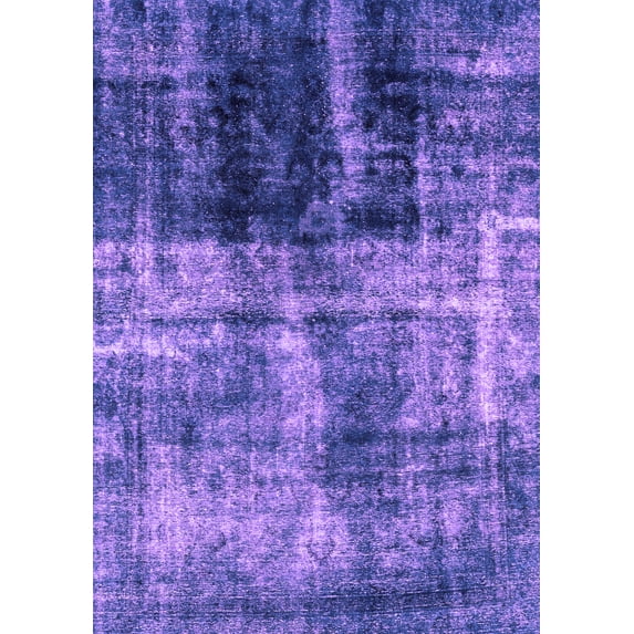 Ahgly Company Indoor Rectangle Abstract Purple Modern Area Rugs, 6' x 9'