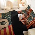 thumbnail image 5 of Manfei Vintage Soccer 7 Pieces Full Size Bedding Sets,American Flag Full Size Bed in a Bag,Black Reversible, 5 of 7