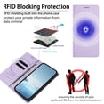 thumbnail image 3 of Wallet Case for Samsung Galaxy S26 Ultra with RFID Blocking, PU Leather Flip Folio Phone Case with Card Slots Cash Pocket Kickstand Magnetic Clasp Full Body Protection Shockproof Cover, Lightpurple, 3 of 10