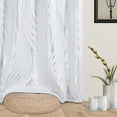 thumbnail image 5 of Alishomtll White Blackout Curtains for Living Room ,Modern Metallic Silver Wave Pattern Bedroom Thermal Insulated Drapes ,2 Panel Set,52"x84", 5 of 11