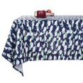 thumbnail image 1 of Deconovo Lino sintético con presillas Pattern Table Cover, Water and Spill Resistant Rectangle Tablecloth para Party, Navy Blue, 54x72 Inch, 1 of 7