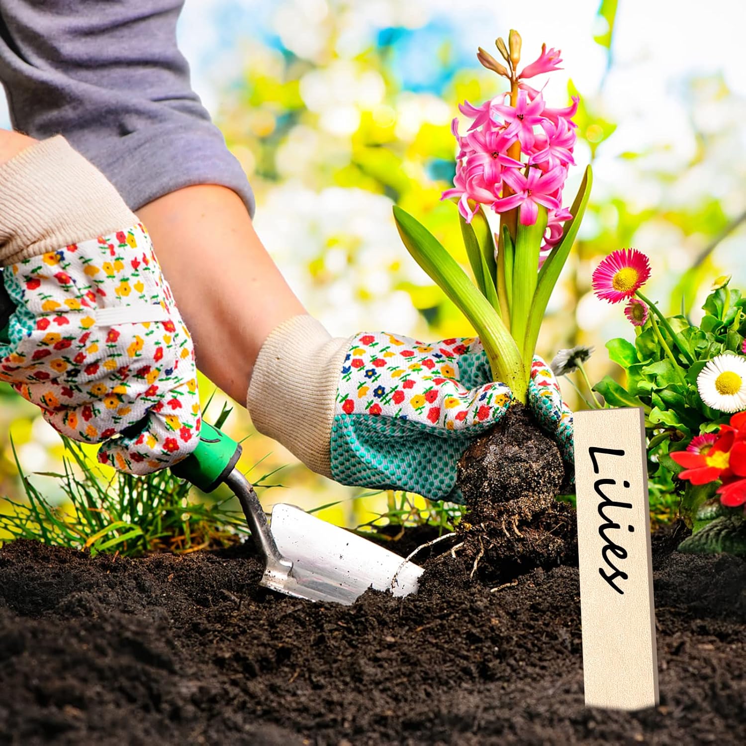 100Pcs Wooden Plant Labels Plant Tags 6 Inch Garden Plants Markers Waterproof Seed Labels Markers Sticks Outdoor Garden Label Stakes Sign Wooden Plants Name Tags for Seedling Vegetables Flower