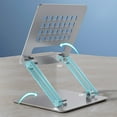 thumbnail image 2 of QualitChoice Tablet Holder 360 Degree Rotation Height Adjustable Folding Aluminum Alloy Office Hotel School Laptop Organizer Stand, 2 of 6