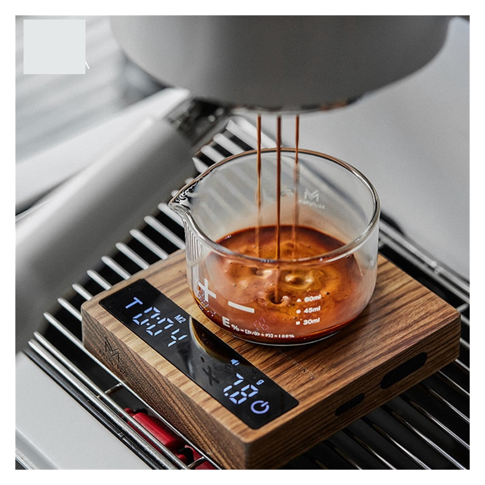 Professional Wood Style Coffee Scale, 2kg/0.1g Digital Espresso