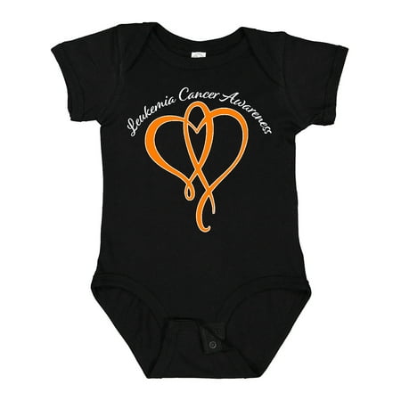 

Inktastic Leukemia Awareness with Orange Ribbon Heart Gift Baby Boy or Baby Girl Bodysuit