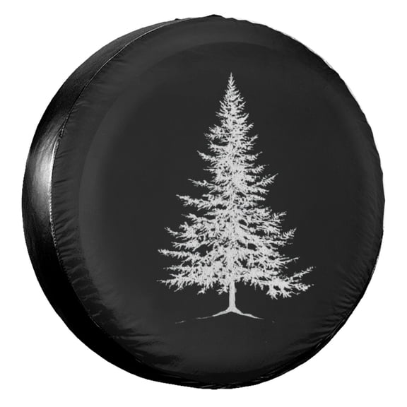 KAKALAD Classic Christmas Tree Tire Cover Universal Durable Waterproof Car Vehicle Tools Accessories Buckle 14” Inch