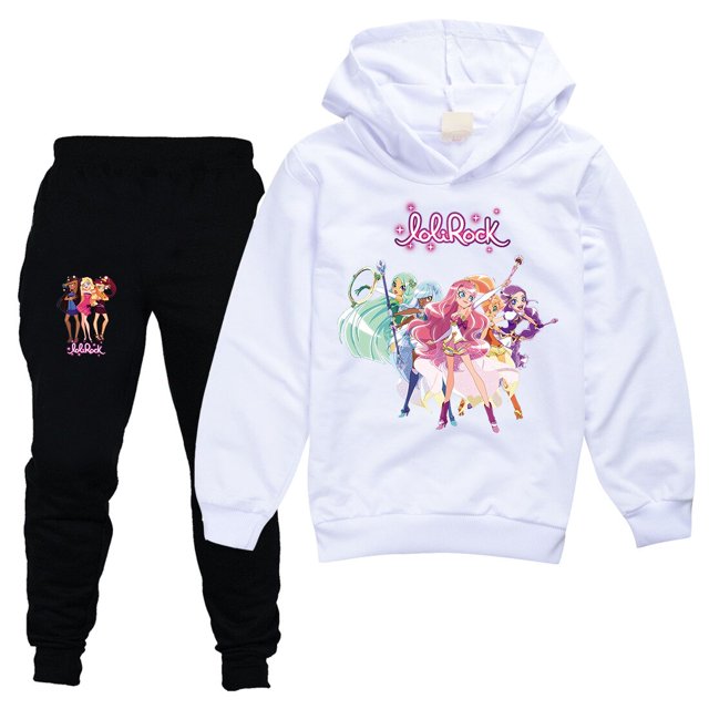 LoliRock Boutique-Vêtements en coton pour enfants, Everhtes Girls, 10 a 12 ans, Teenage 3t Clothes, Autumn Hooded T Shirt, Pants Imbibed Child Set zhangmenya LED
