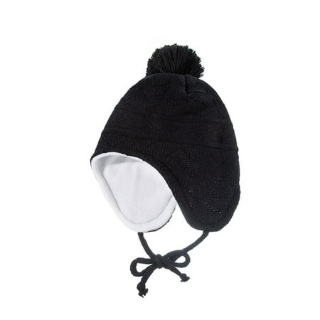 

Hat For Kids Toddler Baby Boy Girl Winter Knitted Beanie Earflap Hat Warm Knit Skull Cap Beanie With Pom