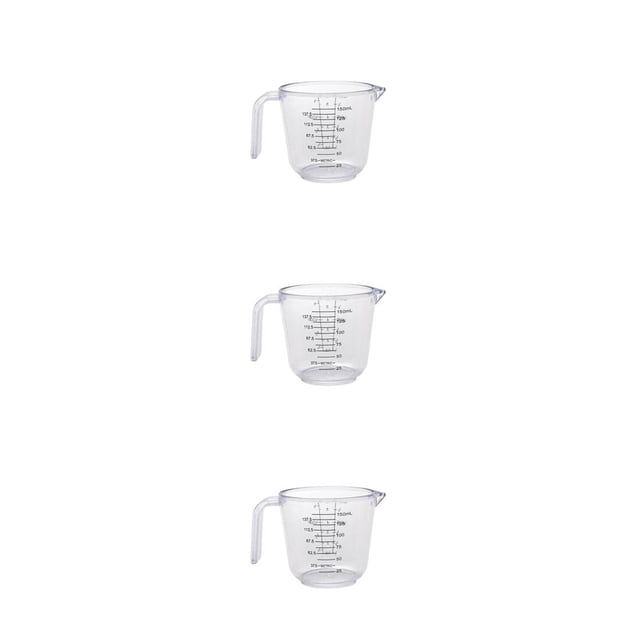 Bearachild 3 Tallas Medición Jarra Plástico Transparente Cocina Hornear Juego Harina Azúcar Type1 NO1 Bearachild CBP092429