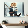 thumbnail image 2 of Designart Anime Hocket Cat On Ice Rink II Canvas Wall Art, 2 of 5