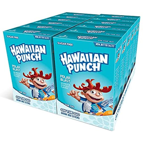 Hawaiian Punch Powder Drink Mix â€“ Sugar Free & Delicious, Excellent source of Vitamin C (Polar Blast, 96 Sticks)