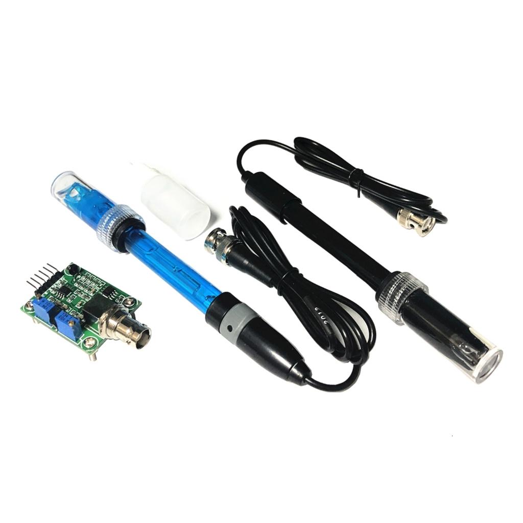 WE-POLUJ PH Sensor for Arduino, Liquid PH 0-14 Value Detection Regulator Sensor Module with PH Electrode Probe BNC Interface
