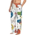 thumbnail image 2 of Uemuo Dinosaur Pattern Men's Wide Leg Palazzo Lounge Pants with Pockets Light Weight Loose Comfy Casual Pajama Pants-X-Large, 2 of 9