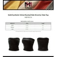 thumbnail image 2 of MixMatchy Women's Solid Synthetic Velvet Ruched Side Stretchy Tube Top, 2 of 4