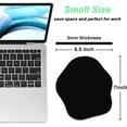 thumbnail image 2 of SHILIU-Small Mouse Pad 6.5 x 7 Inch, Takes up Wrist and Mouse Space, Waterproof Compact Mini Mouse Mat for Laptop Computer Wireless Mouse Keyboard Home Office Travel,Black, 2 of 4