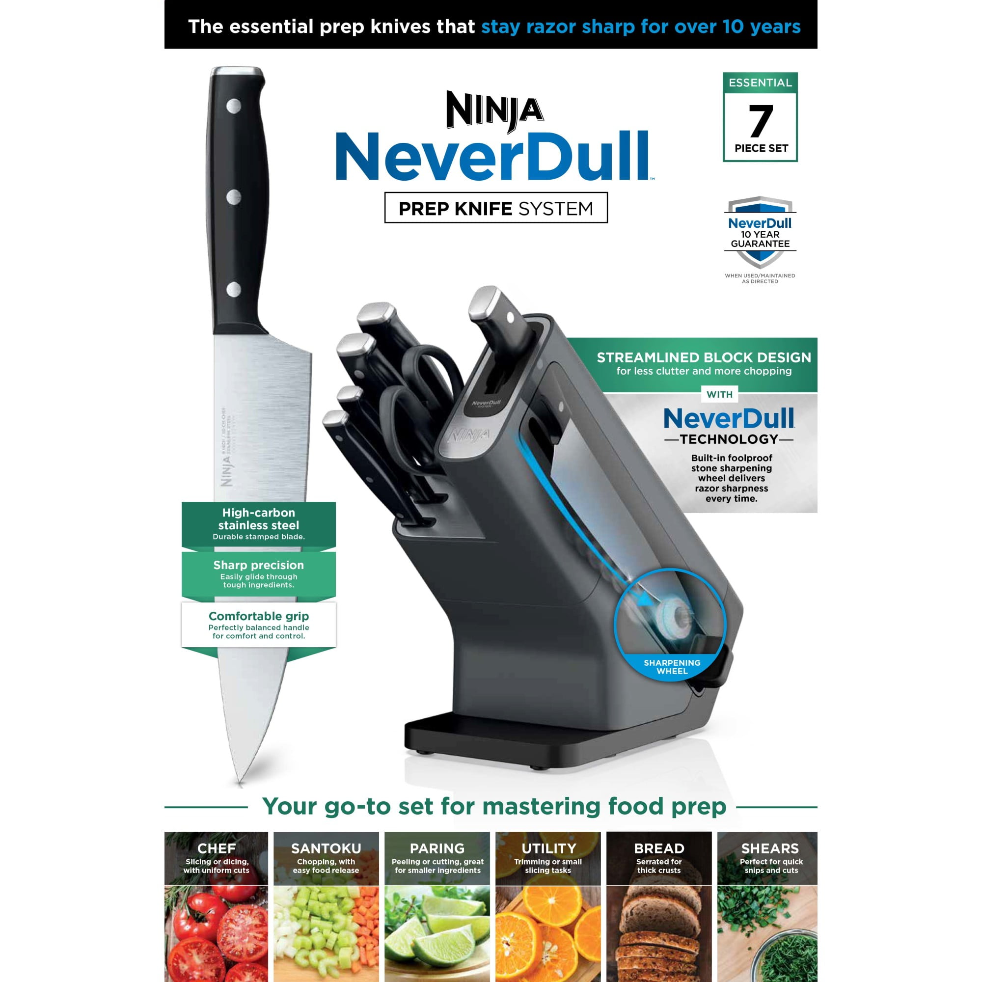 Ninja NeverDull Essential 7-Piece High-Carbon Costa Rica | Ubuy