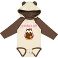 thumbnail image 3 of Inktastic Grandpa's Girl - Owl Girls Long Sleeve Baby Bodysuit, 3 of 5
