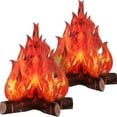 thumbnail image 1 of 3d Decorative Cardboard Campfire Centerpiece Artificial Fire Fake Flame-week, 1 of 4
