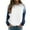 White, variant on YOTMKGDO Sweatshirt for Women Sweatshirts & Hoodies Casual Tops for Women Raglan Crewneck Tops Gradient Solid Print Swe Crewneck Sweatshirts Baseball Shirt Black Sweaters for Women, Black+L