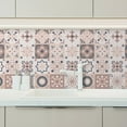 thumbnail image 4 of Walplus  Menara Pink Grey Cement Moroccan Wall Tile Stickers Peel and Stick, 4 of 7