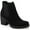 Black, variant on SUN STONE Womens Black Goring Cushioned Morghan Round Toe Block Heel Zip-Up Heeled Boots 8.5 M