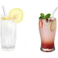 thumbnail image 2 of Casewin 12-Pack Reusable Glass Straws, Clear Glass Drinking Straw, Set of 6 Straight and 6 Bent with 4 Cleaning Brushes - Perfect for Smoothies, Milkshakes, Tea, Juice - Dishwasher Safe, 2 of 6