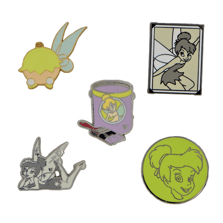 Disney Tinker Bell Trading Pins Set, 5 Random Authentic Lapel Pins