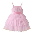 thumbnail image 3 of WOYY Girls Sleeveless Strap Tiered Tulle Dress Summer Party Princess Dress, Sizes 6M-3T, 3 of 7