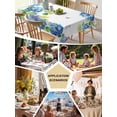 thumbnail image 5 of Blue Hydrangea Table Cloth, Waterproof Tablecloth for Square Tables, Farmhouse Butterfly Spring Floral Reusable Washable Fabric Table Cover for Restaurant Kitchen Dining Tables 54"x54", 5 of 9
