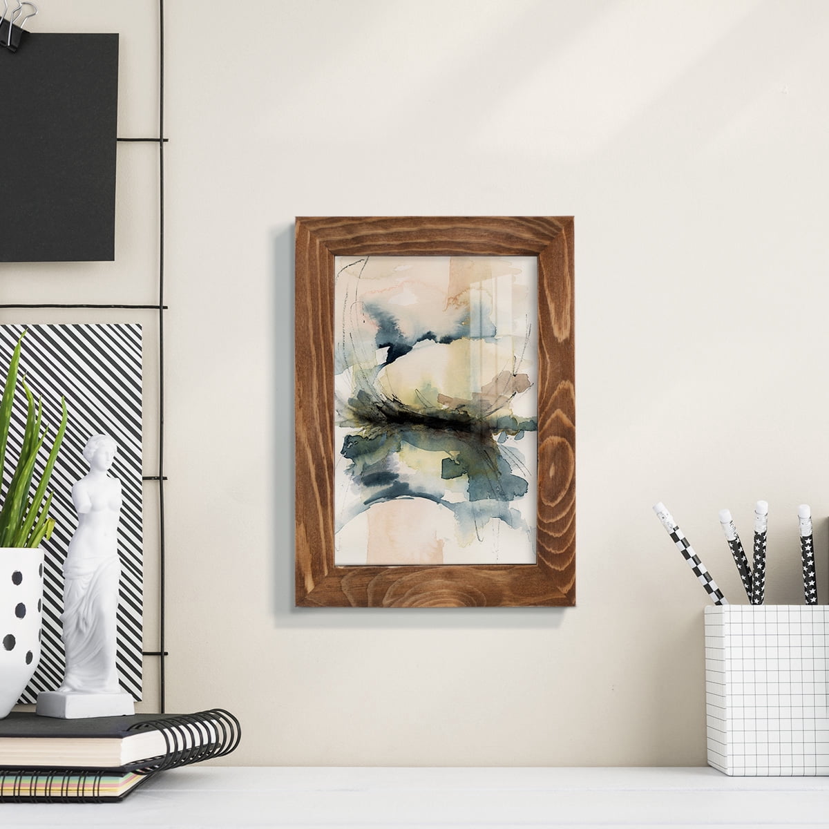 Winter Shoal II - Framed Print w/glass - Walnut
