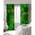 thumbnail image 4 of St. Patrick's Day Blackout Curtains for Bedroom Living Room Darkening Curtains 63 Inches Long Spring Green Lucky Grass Watercolor Window Curtain 2 Panels Set Window Treatment Grommet Drapes 42"x63", 4 of 9