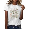 thumbnail image 2 of Wildflower Graphic Tees for Women 2026 Summer Casual Short Sleeve Crewneck Boho Flowers T Shirts, 2 of 4
