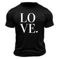 thumbnail image 4 of COSFO Crew Neck Mens Shirts Casual Short Sleeve Funny Valentine's Day Cotton Basic Tops Holiday Classic Fit Pullover Graphic Tees, 4 of 4