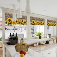 thumbnail image 6 of Sunflower Kitchen Curtain Valance and Tiers Set Farmhouse Flower Rod Pocket Kitchen Tier & Valance Set 3 Piece Floral Rustic Wooden Live Love Laugh Window Curtain Valance Tier Set 54 in x 36 in, 6 of 6