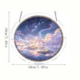 thumbnail image 3 of Round Acrylic Puzzle Suncatcher - Stained Glass Style Window Hanging Dreamy For Home Decor, 3 of 6