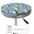 thumbnail image 4 of Round Bar Stool Seat Covers, Various Wild Sea Fish Elastic Round Chair Cover Stool Seat Slipcover Bar Stool Cushions Round Pad for 12-14 inch, 4 of 7